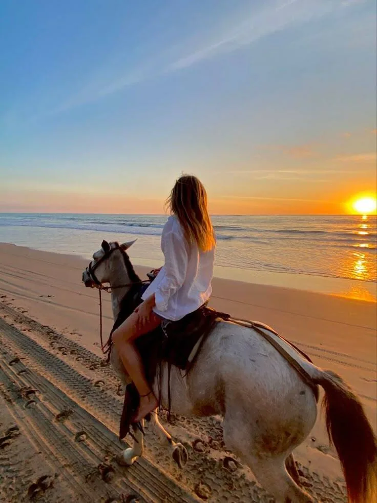 Sunset desert horse riding near Hurghada